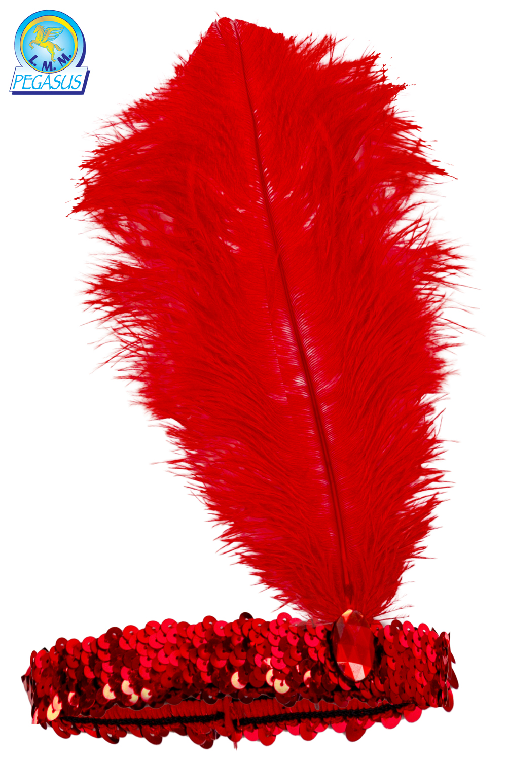 PIUMA CHARLESTON PAILLETTES ROSSO
